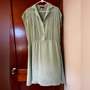 Vintage mint green sheer dress